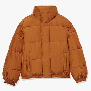 Daily Ritual Puffer Jacket Dark Chestnut Brown size M